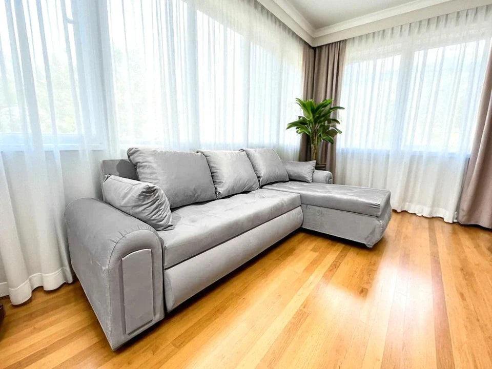 Reversible L-Shape Corner Sofa Bed | Double Storage