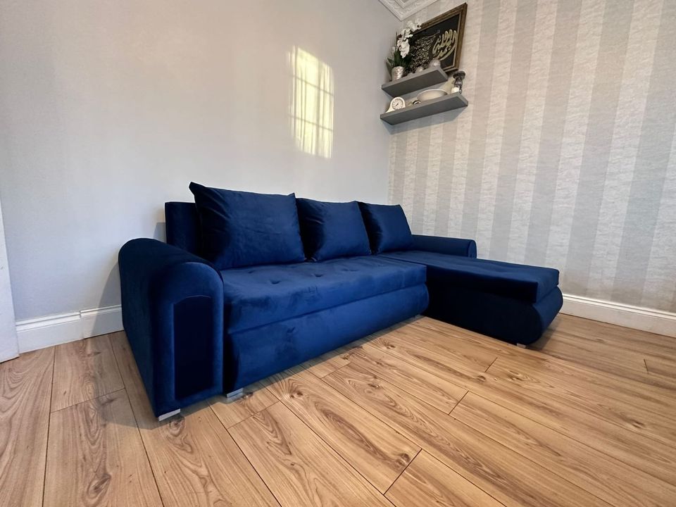 Reversible L-Shape Corner Sofa Bed | Double Storage