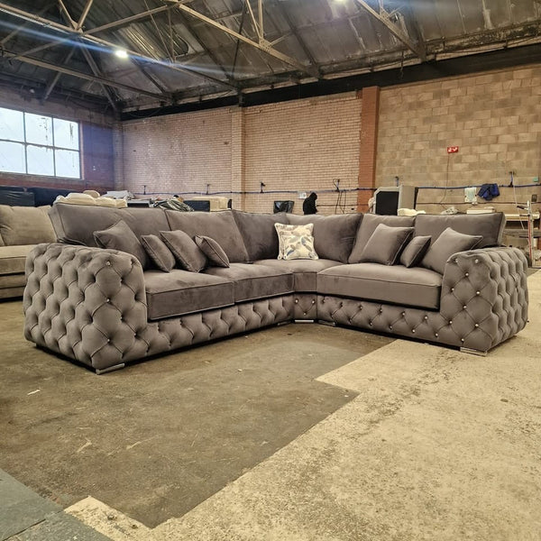 Royale Ashton Chesterfield Velvet Corner Sofa