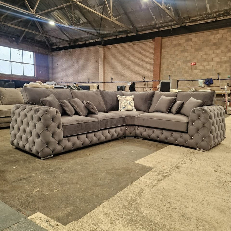 Royale Ashton Chesterfield Velvet Corner Sofa