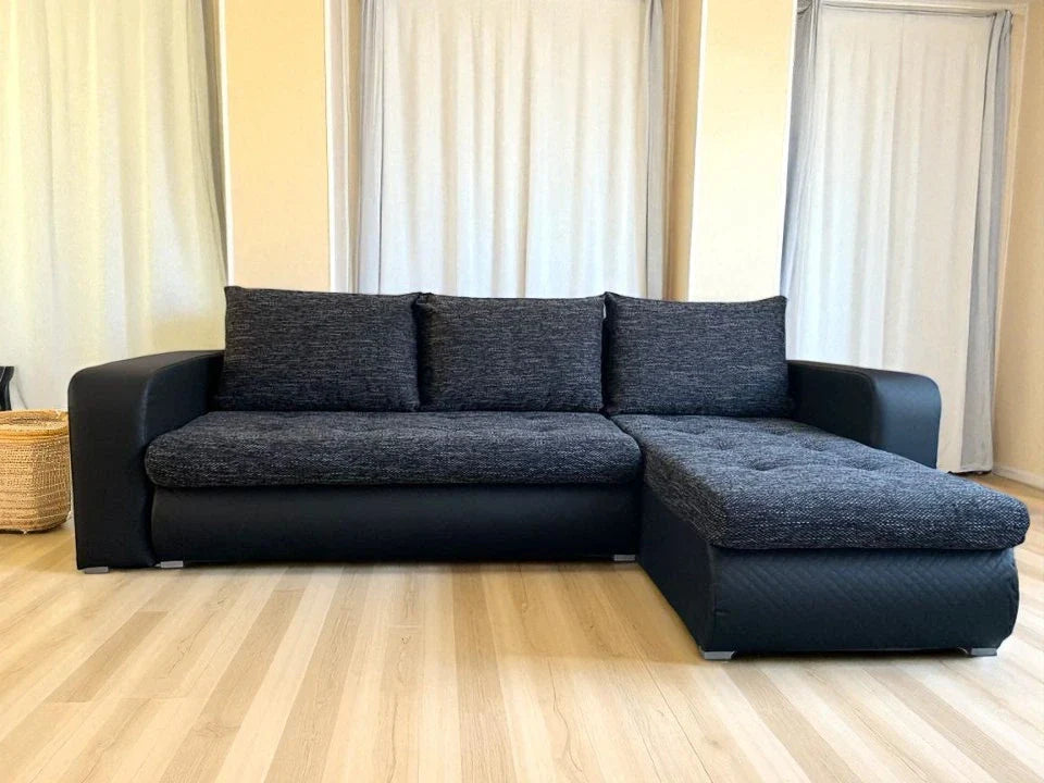Reversible L-Shape Corner Sofa Bed | Double Storage