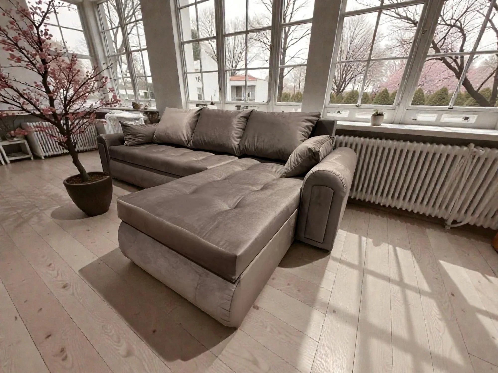 Reversible L-Shape Corner Sofa Bed | Double Storage