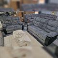 Rio Grey Cord Fabric Recliner Sofa Set – 3+2 Seater