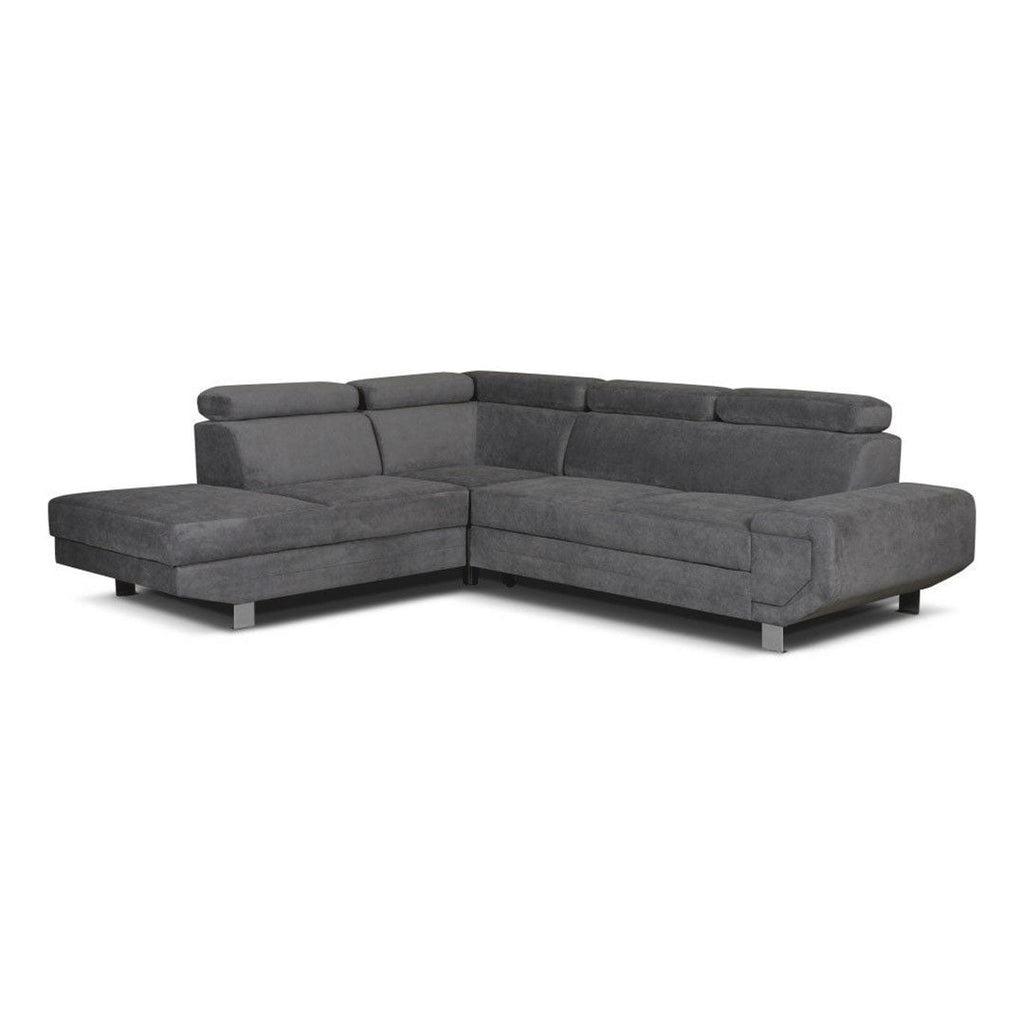 Arctic Corner Sofa Bed Grey Fabric | Large Corner Sofa | Modern Living Room Furniture UK
