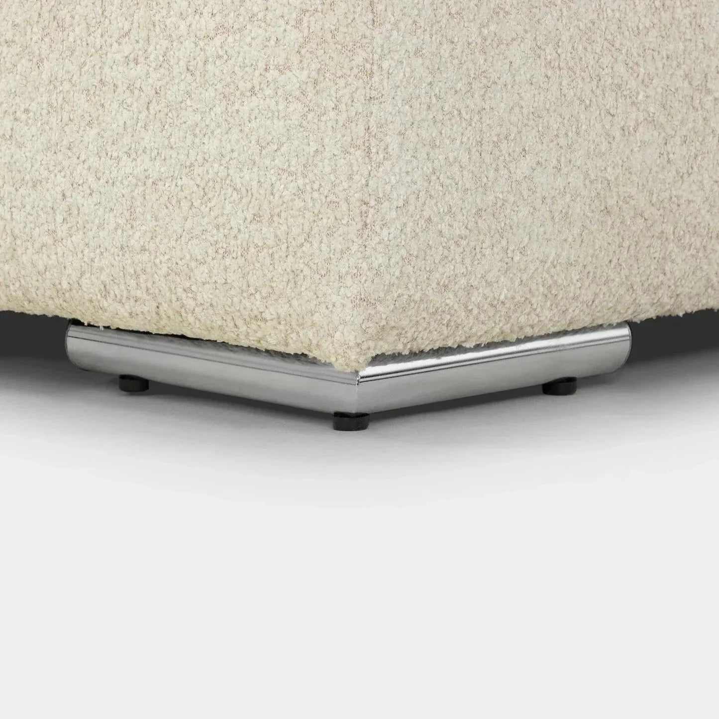 U Shape Boucle Beige Corner Sofa