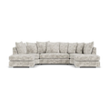 Bishop U-Shape Kensigton Scatter Back Moveable Footstools Rolled Arms Sofa