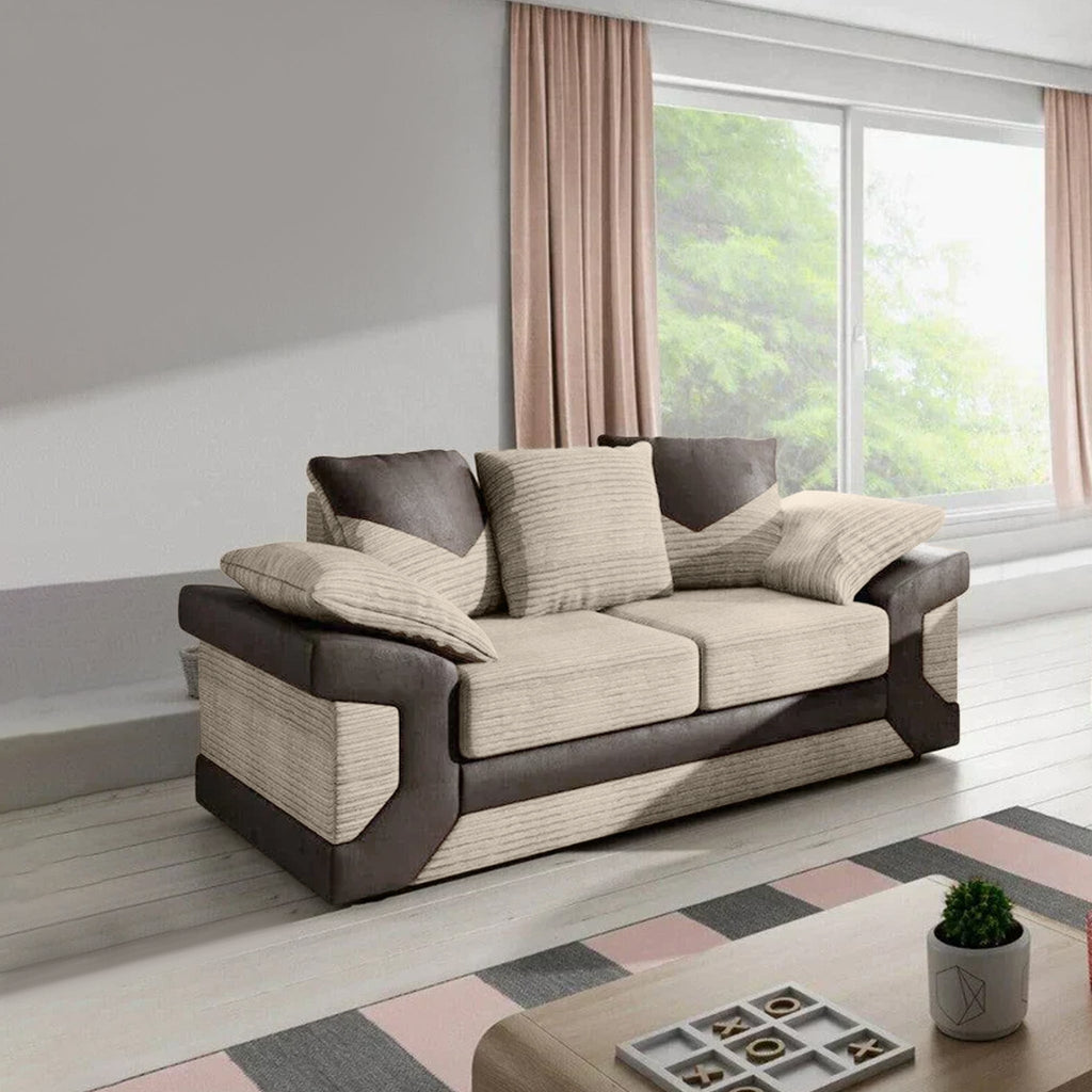 DINO Jumbo Cord Fabric 2-Seater Sofa - Comfortable Living Room Furniture