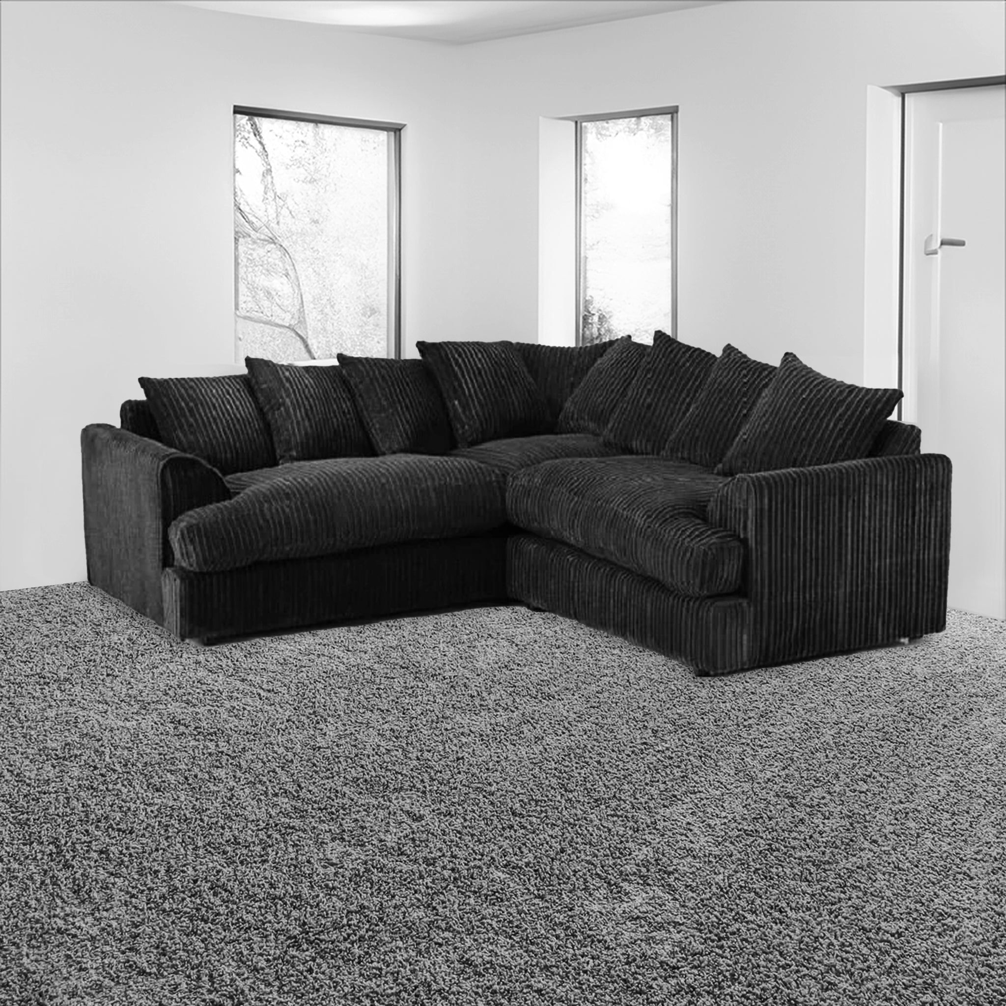 Liverpool Jumbo 5 Seater Wide Armrests With Footstool High quality Fabric Sofa