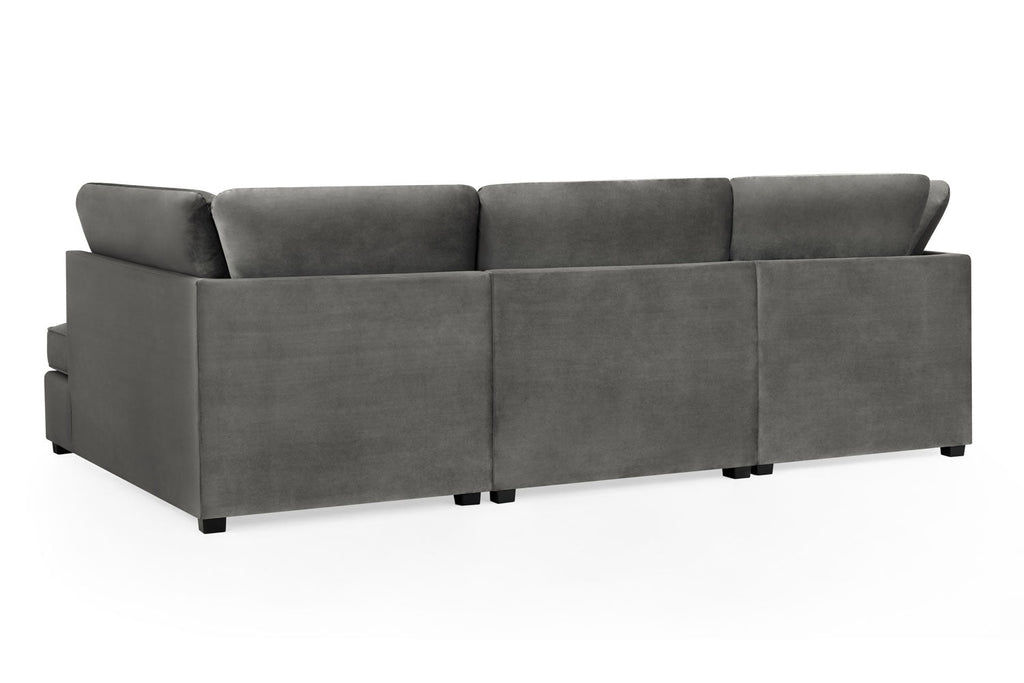 Mini U-Shape High Back Plush Velvet Sofa