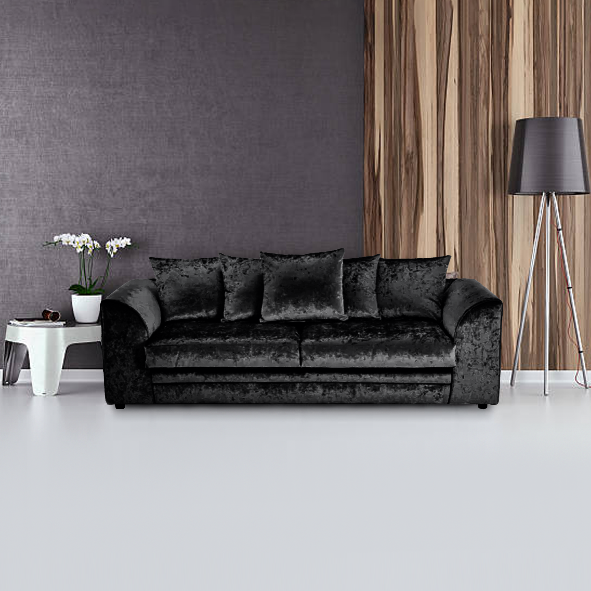 Dylan Crush Velvet 3 Seater Sofa