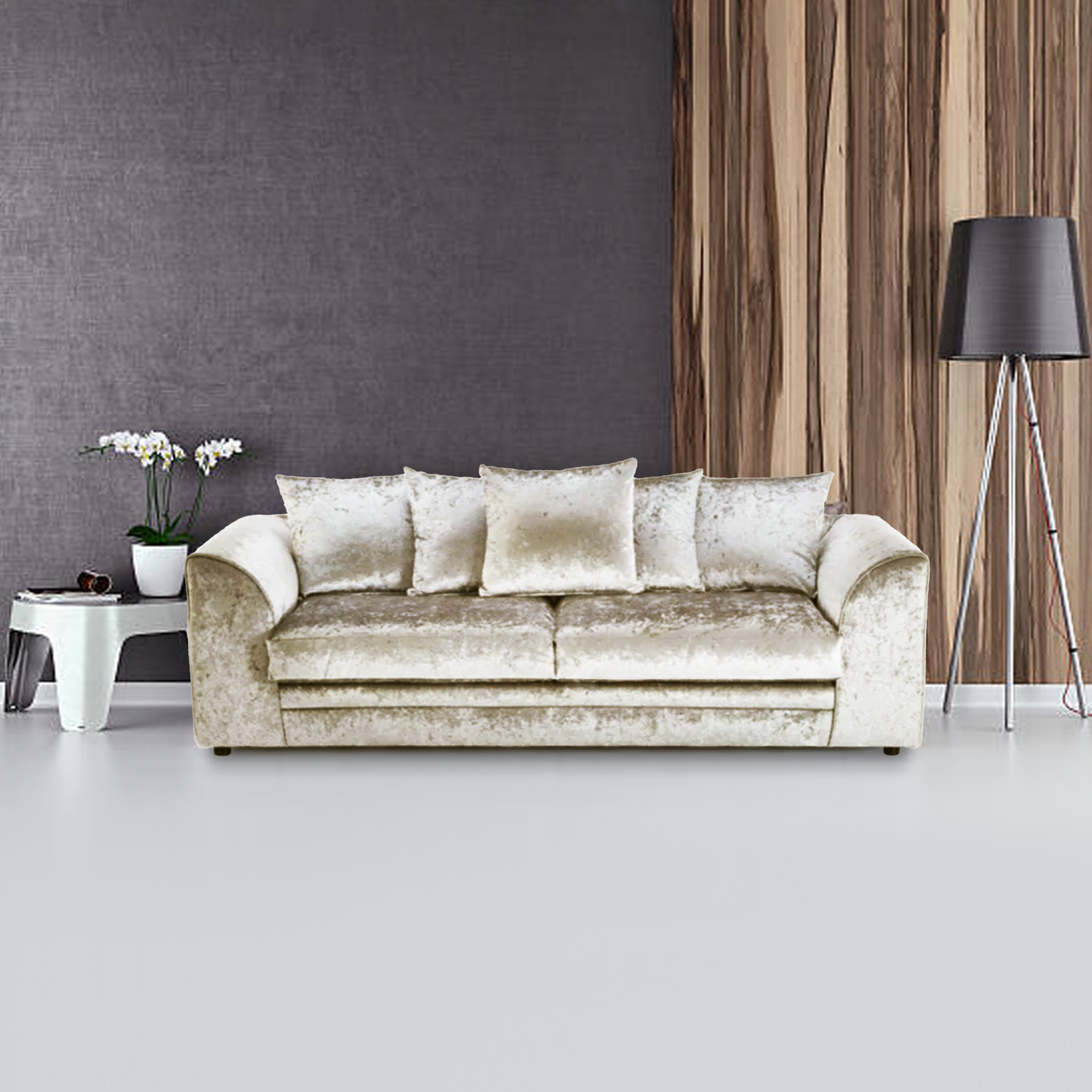 Dylan Crush Velvet 3 Seater Sofa