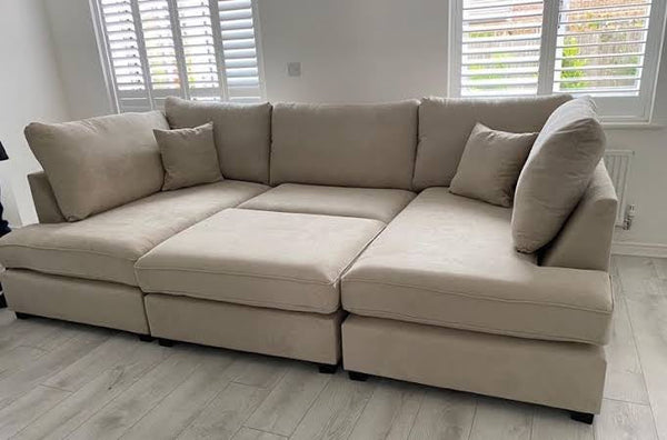 Carnaby Small U Shape Sofa with Footstool