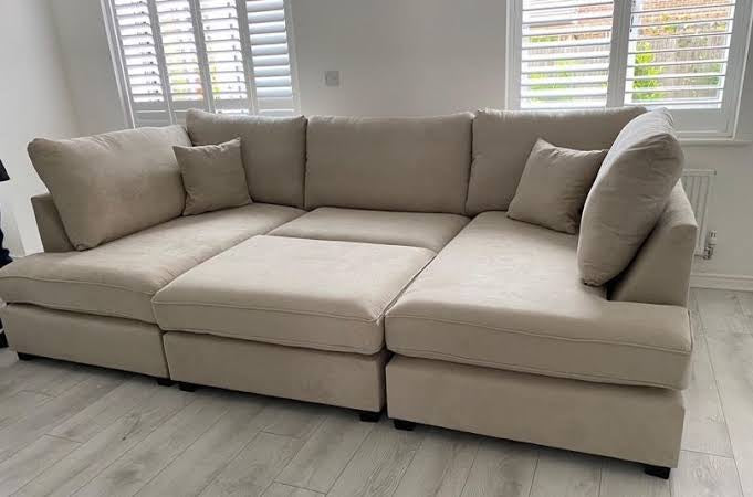 Carnaby Small U Shape Sofa with Footstool