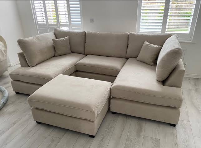 Carnaby Small U Shape Sofa with Footstool