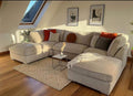 New U-Shaped Sofa – Teddy Bear Fabric |