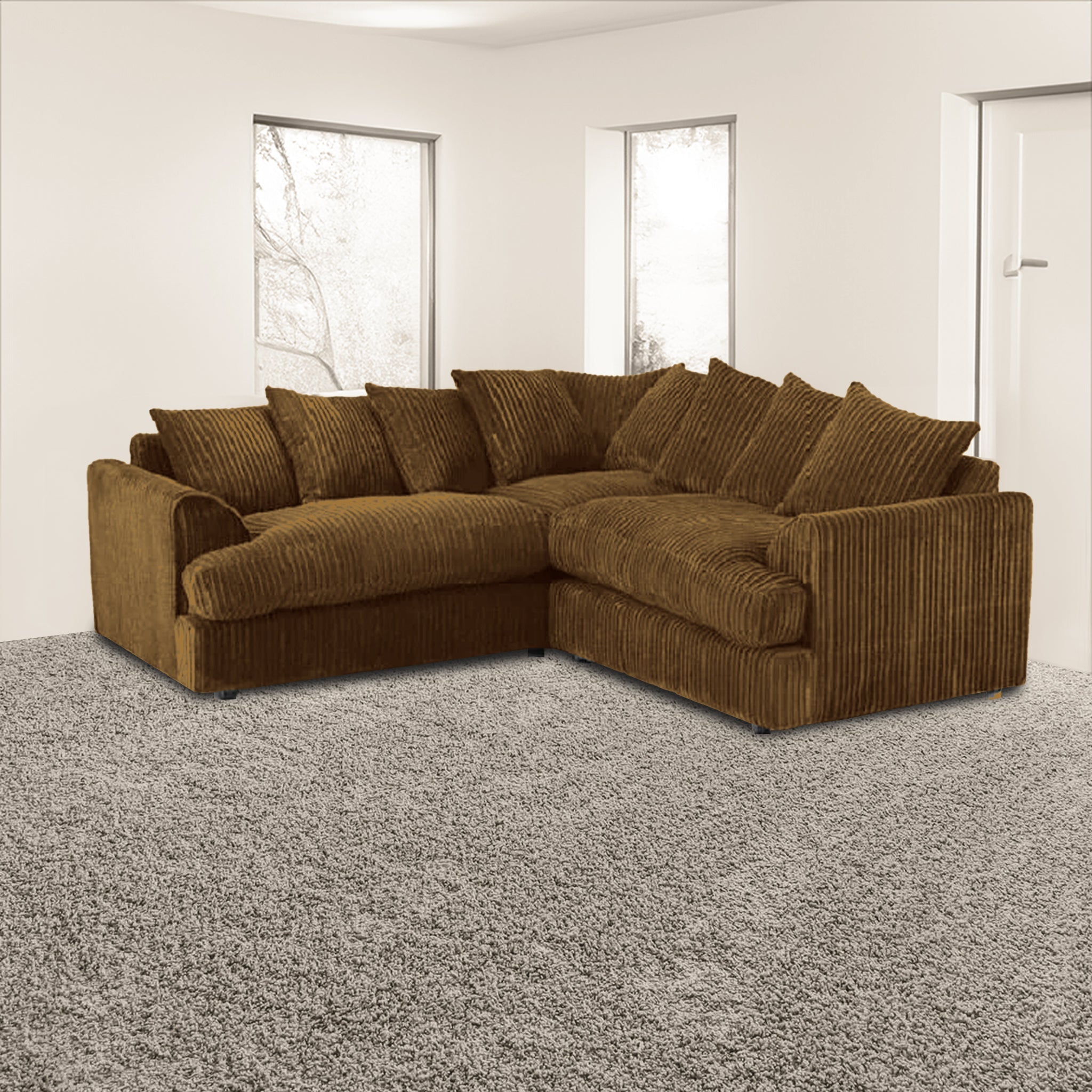 Liverpool Jumbo 5 Seater Wide Armrests With Footstool High quality Fabric Sofa