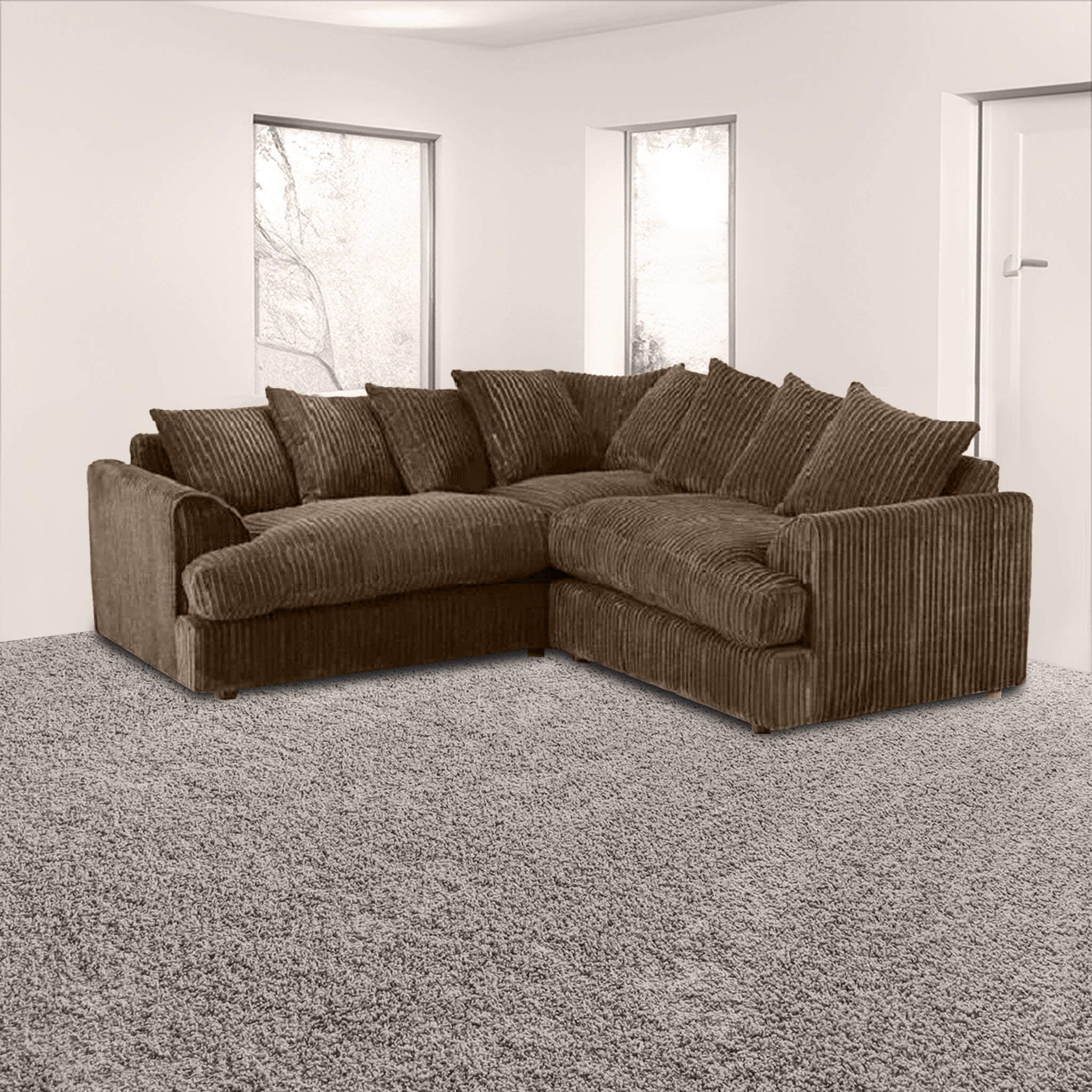 Liverpool Jumbo 5 Seater Wide Armrests With Footstool High quality Fabric Sofa