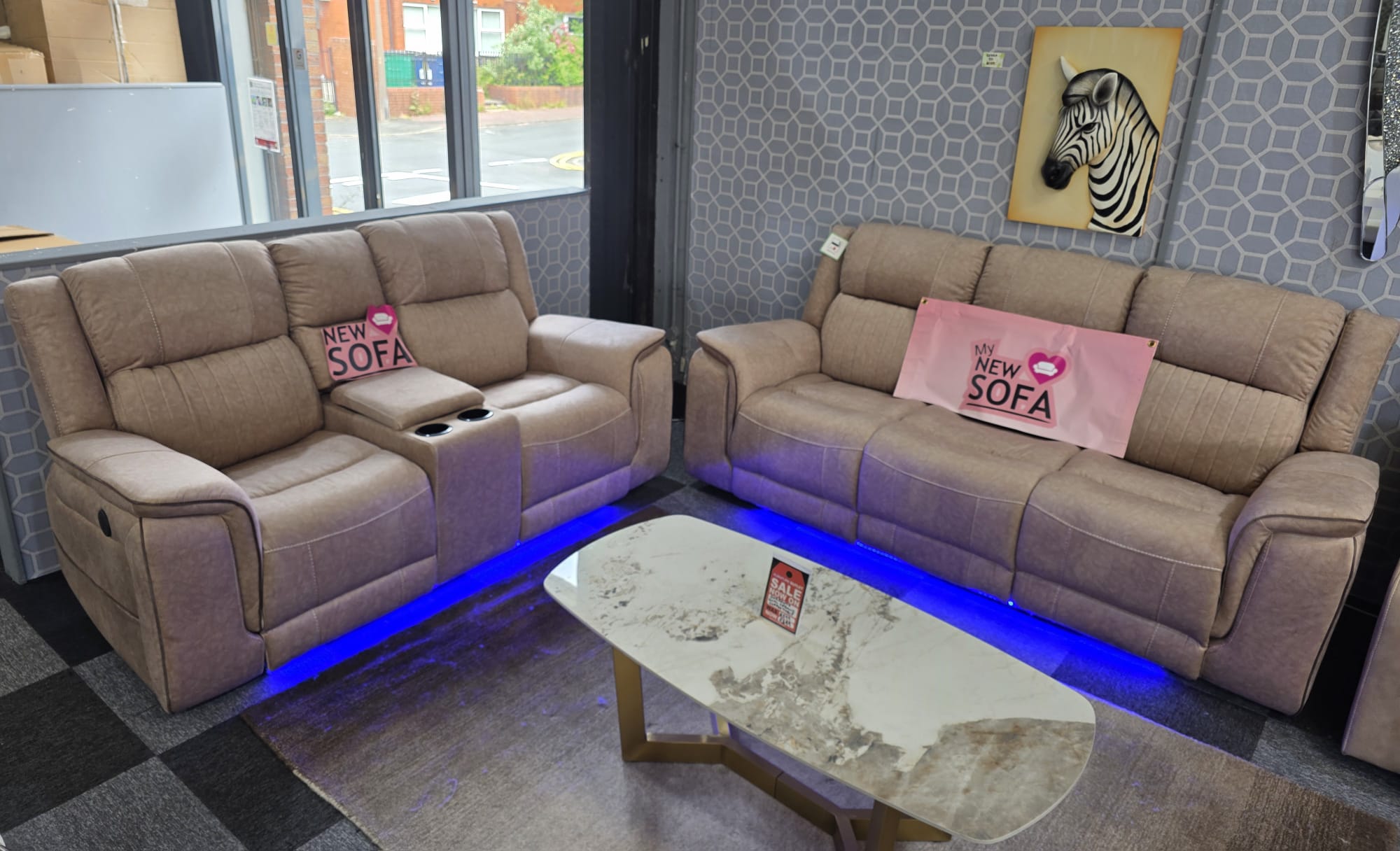 Hannah Electric Recliner 3+2 Sofa  Fabric