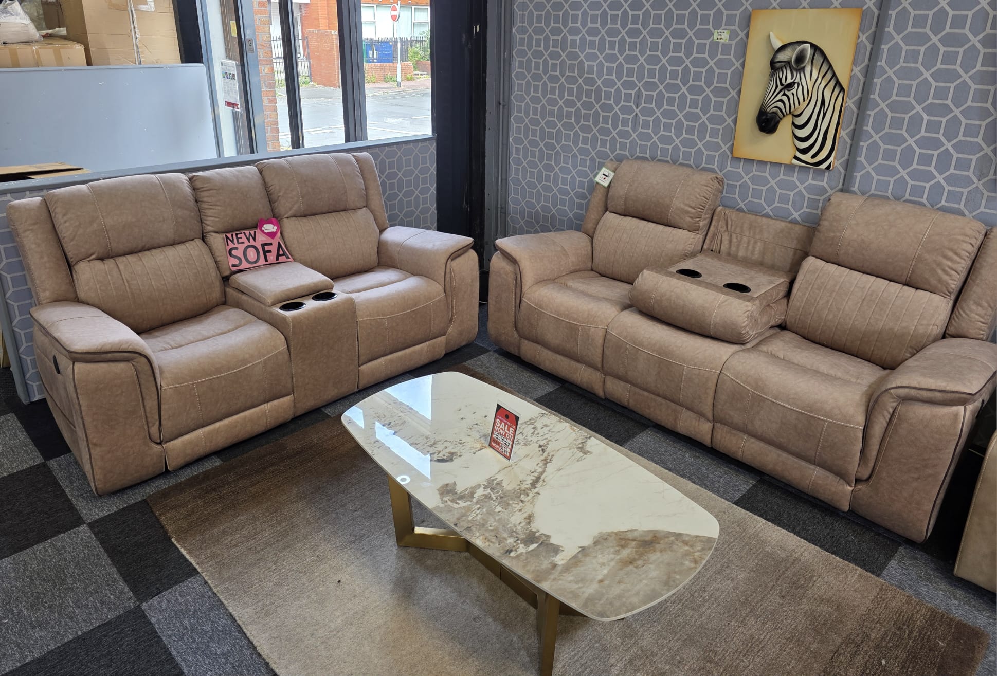 Hannah Electric Recliner 3+2 Sofa  Fabric