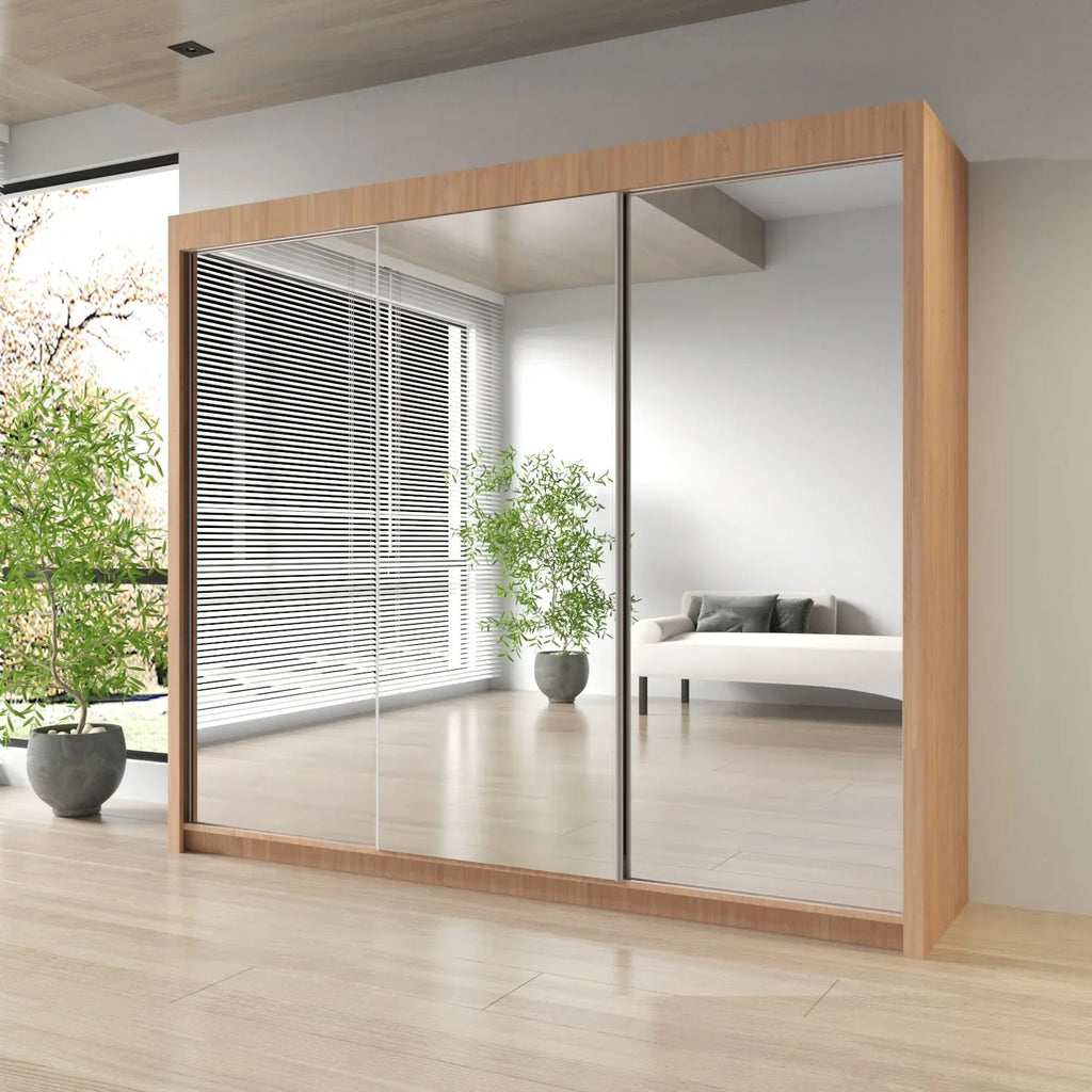 Milan Double Sliding Door Wardrobe