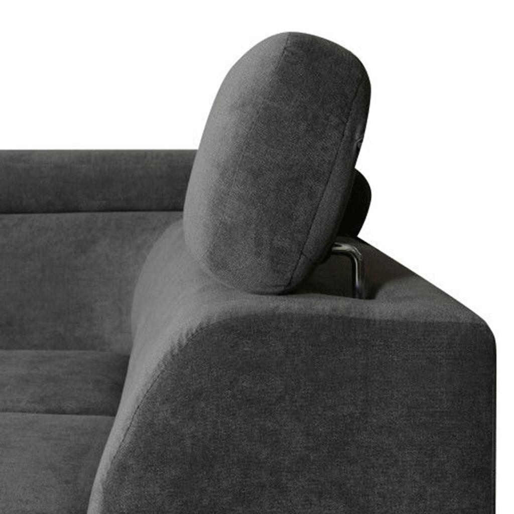 Arctic Corner Sofa Bed Grey Fabric | Large Corner Sofa | Modern Living Room Furniture UK