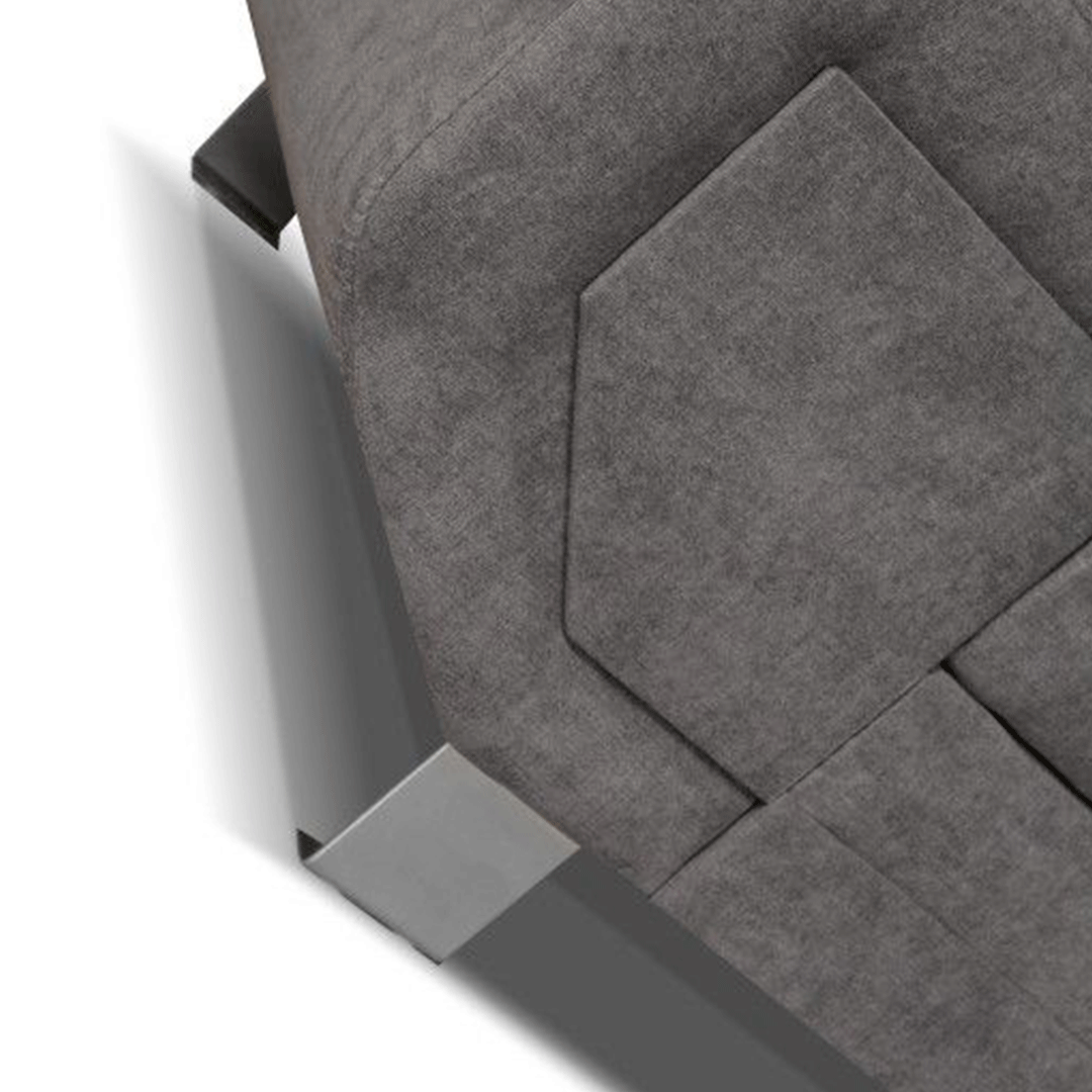 Arctic Corner Sofa Bed Grey Fabric | Large Corner Sofa | Modern Living Room Furniture UK
