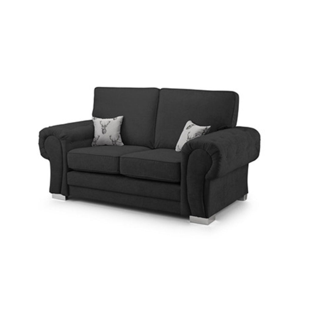 Verona 3+2 Seater Sofa Set – Full Back, Black