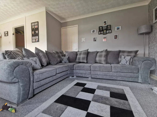 Luxury Verona 6 Seater Corner Sofa Scatter Back