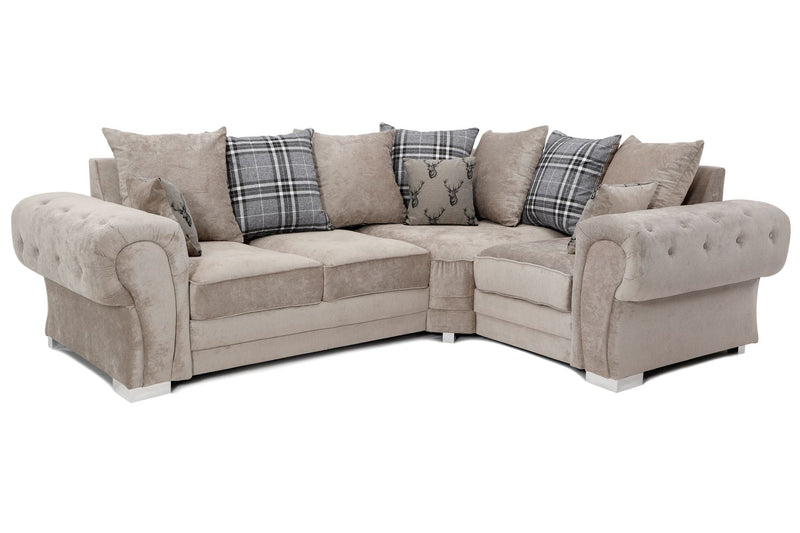 Verona Mink Scatter Back Right Hand Corner Sofa