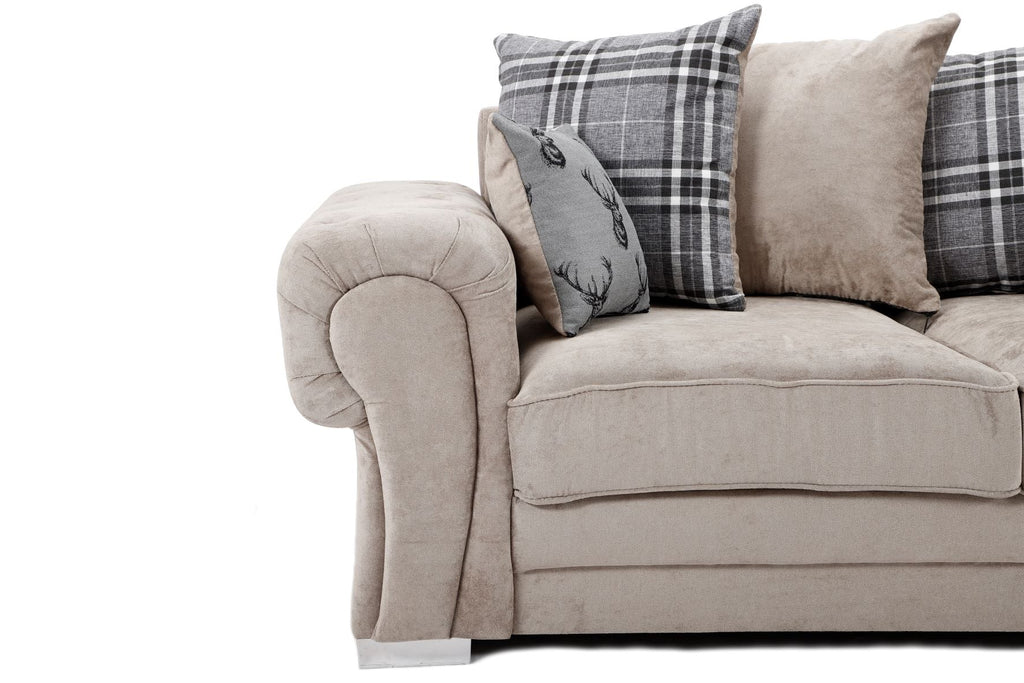 Verona Mink Scatter Back Right Hand Corner Sofa
