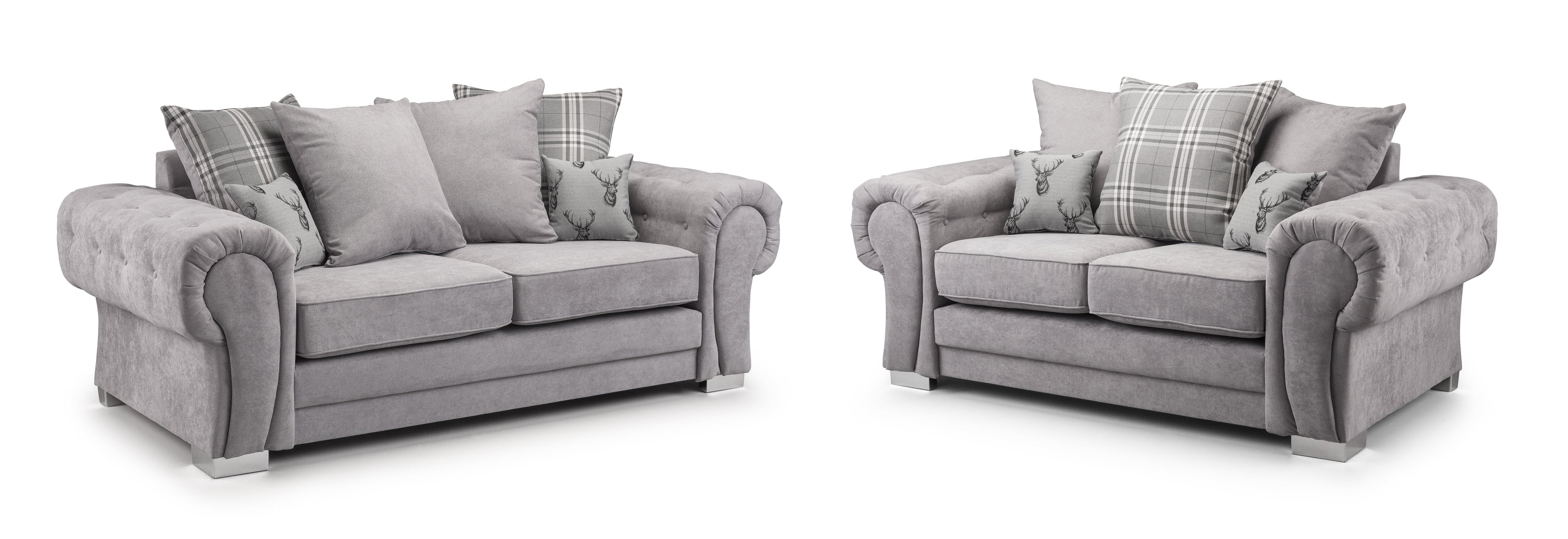 Verona 3+2 Sofa Set – Grey