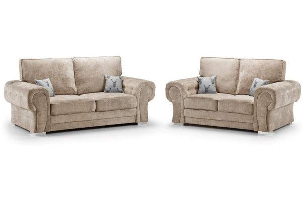 Verona 3+2 Seater Sofa Set – Full Back, Mink