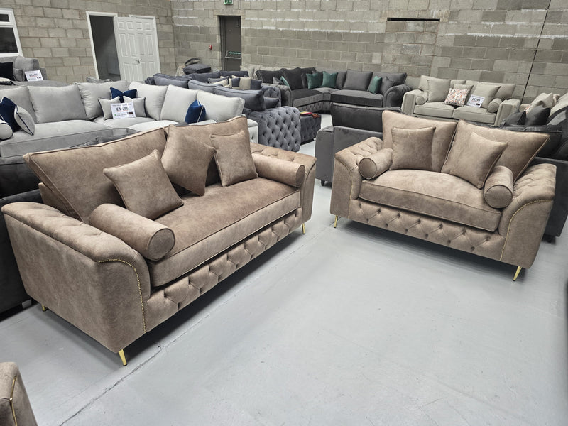 Malibu 3+2 Seater Sofa Set – Plush Mink