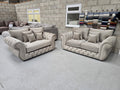 Rio Chesterfield 3+2 Sofa Set – Coffee Plush Fabric