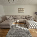 Belgravia U-Shape Sofa – Truffle Alaska Fabric