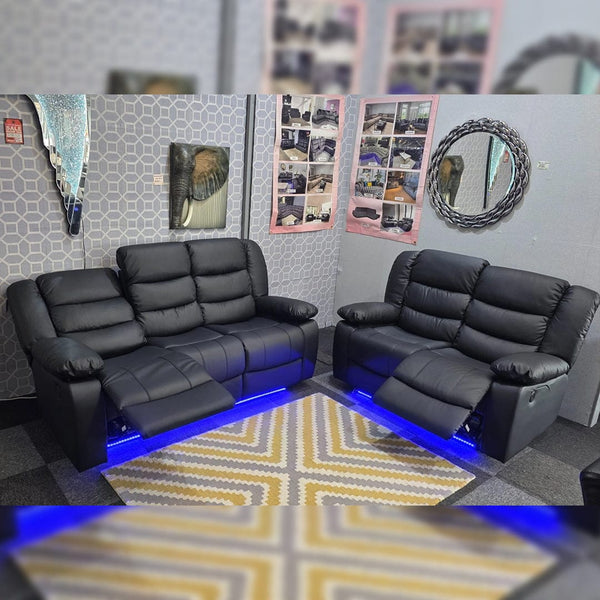 Roma Leather Electric Recliner Sofa – 3+2 Seater