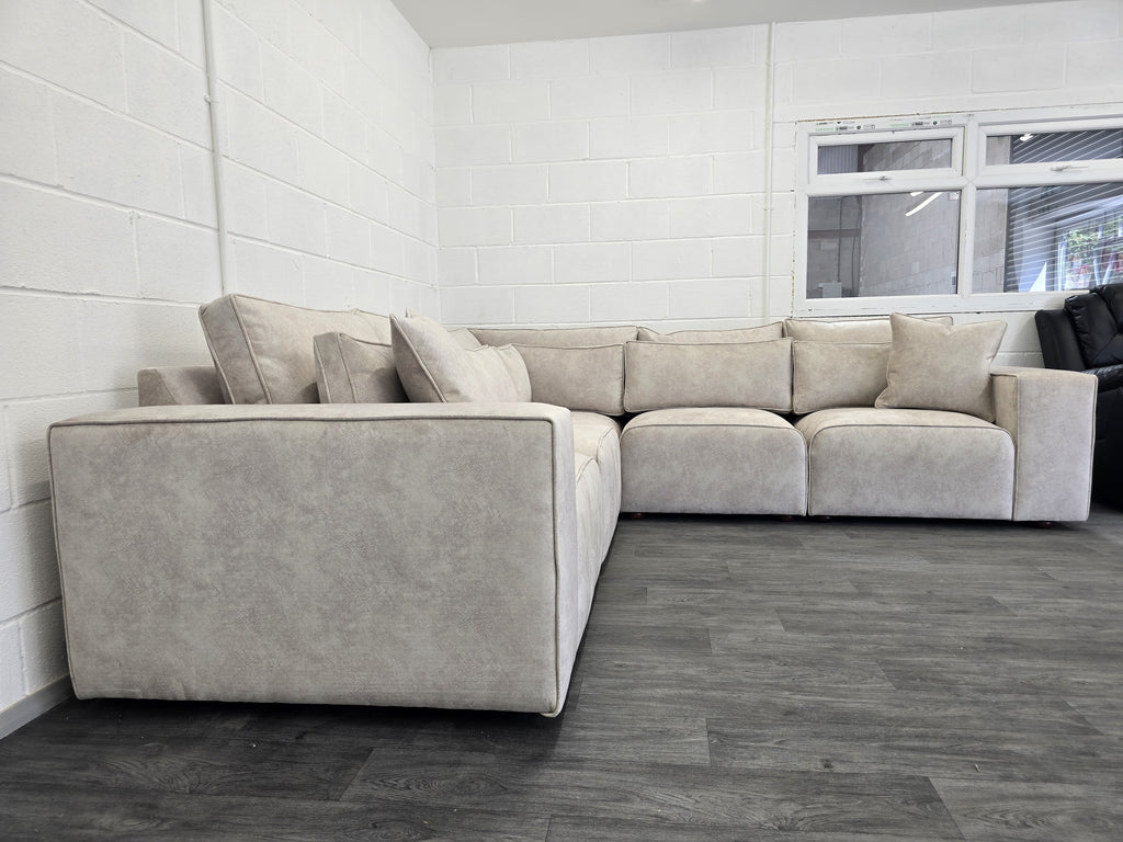 Cube Modular Corner Sofa - Cream Naple Fabric