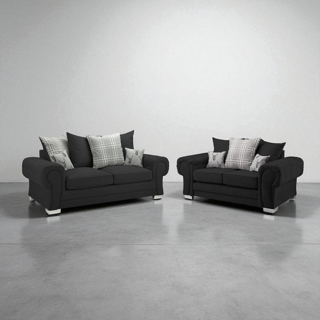 Verona 3+2 Sofa Set – Grey