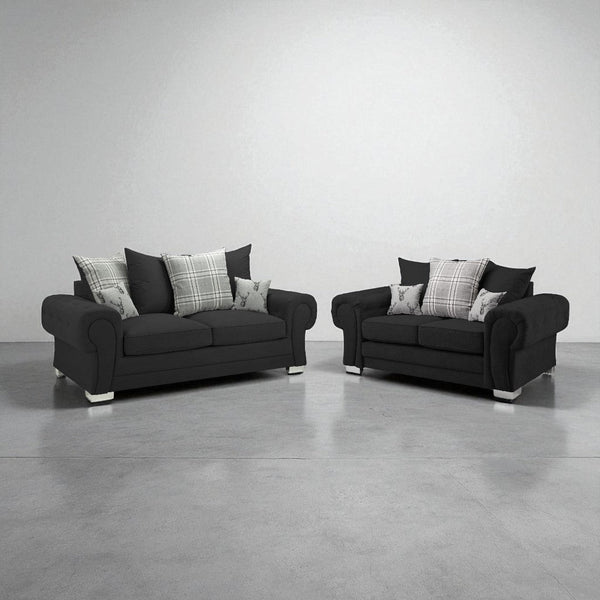 Verona 3+2 Sofa Set – Grey