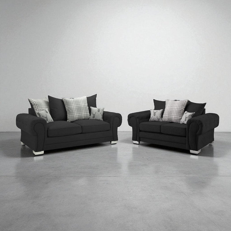 Verona 3+2 Sofa Set – Grey