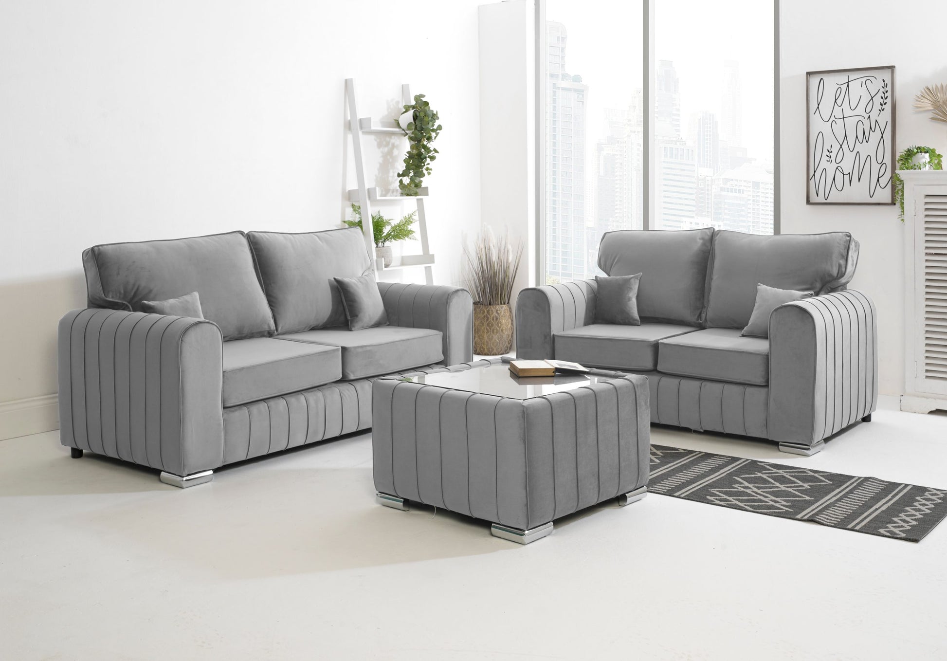 Lily 3+2 Seater Sofa Set  Modern Plush Living Room Suite