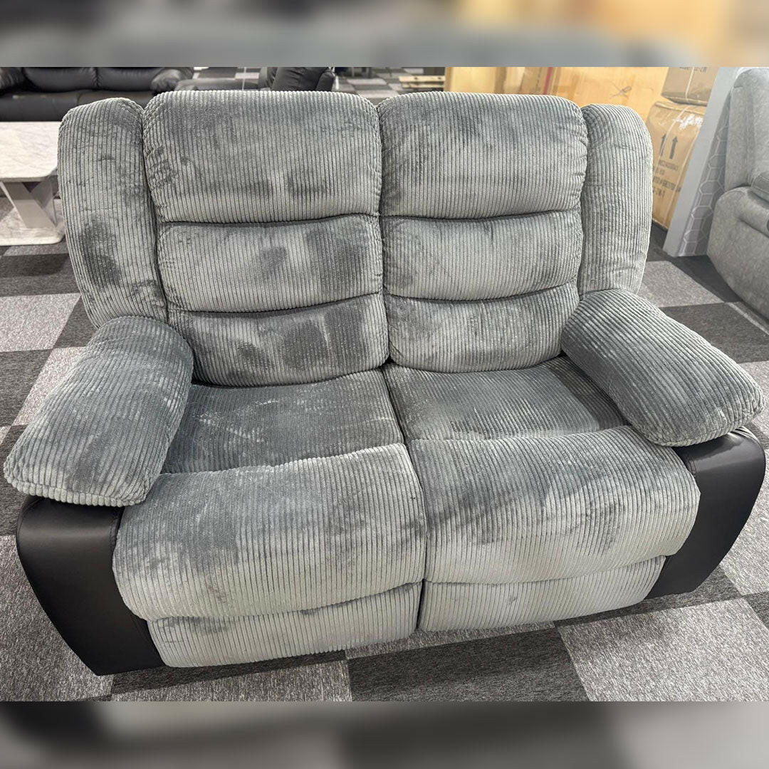 Rio Grey Cord Fabric Recliner Sofa Set – 3+2 Seater