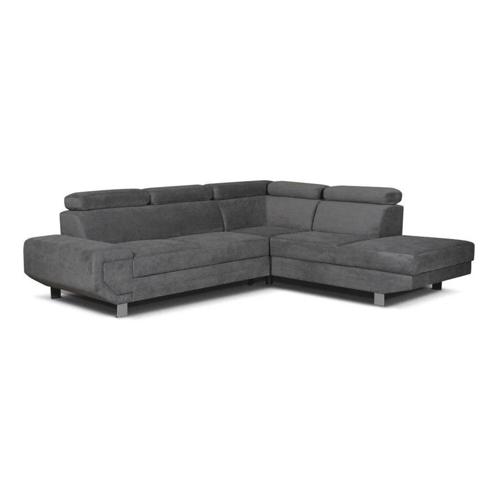 Arctic Corner Sofa Bed Grey Fabric | Large Corner Sofa | Modern Living Room Furniture UK