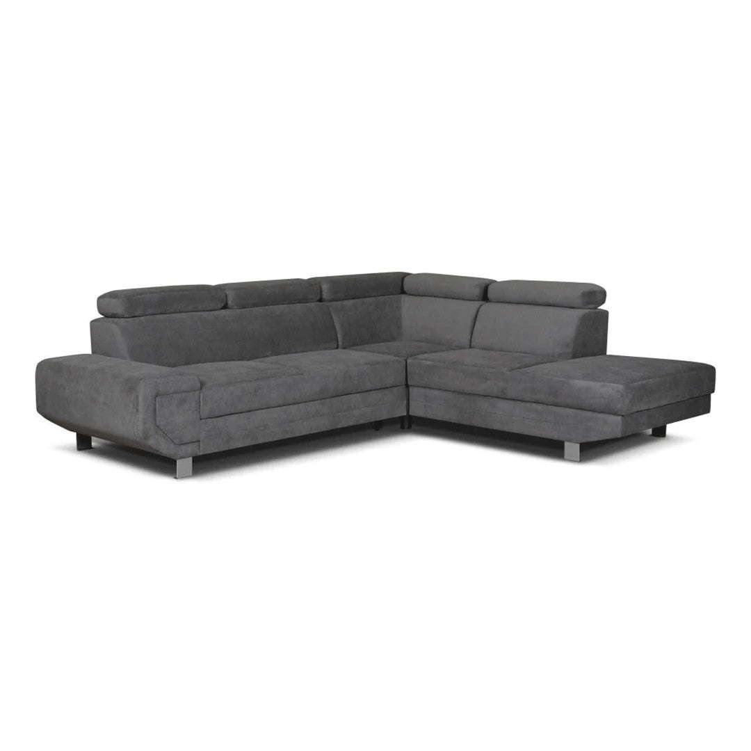 Arctic Corner Sofa Bed Grey Fabric | Large Corner Sofa | Modern Living Room Furniture UK