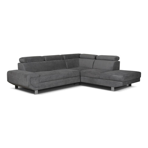 Arctic Corner Sofa Bed Grey Fabric | Large Corner Sofa | Modern Living Room Furniture UK